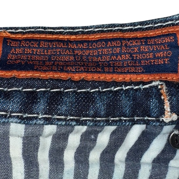 Rock Revival Men’s Benjamin Relaxed Straight Distressed Jeans 39”x31” - Picture 8 of 16